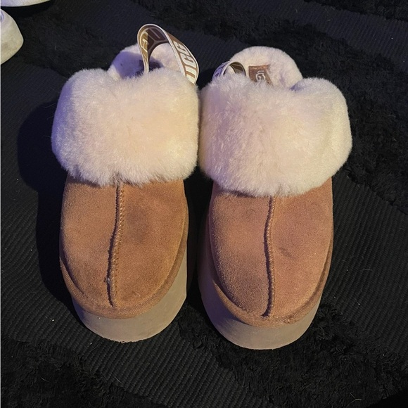 UGG Brown and Cream Platform Shoes - Picture 1 of 3